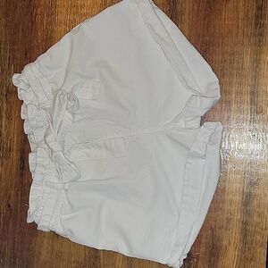 Wishlist Women's White Tie-Waist Paperbag Style Shorts Size Large